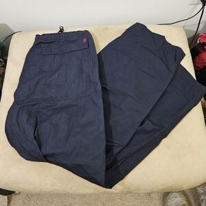 Vintage 90's Tommy Hilfiger Navy Blue Polyester Track Pants!